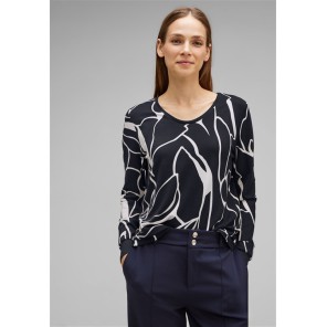 Sweater print - Marine ecru